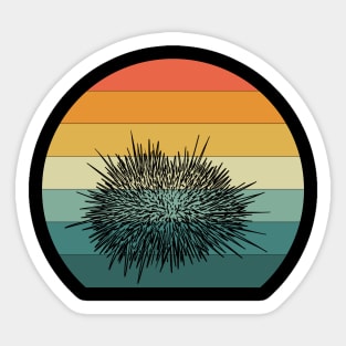 Sea urchin Retro Vintage Funny & humor Sea urchins Cute & Cool Art Design Lovers Sticker